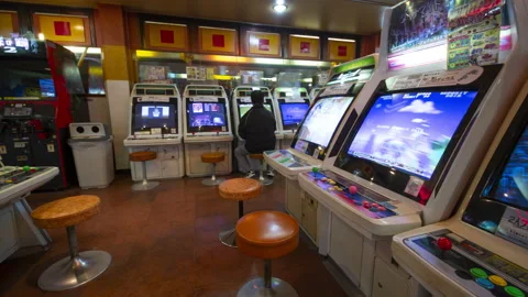 Osaka Retro Arcade Timelapse Stock Footage 234680315
