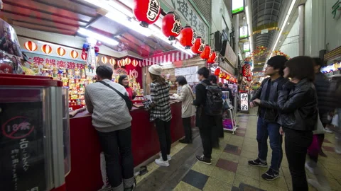 Osaka Shinsekai Timelapse Stock Footage 234680299