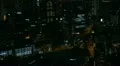 Osaka Skyline Aerial Illuminated Night Cars Traffic City Downtown Transportation HD Footage