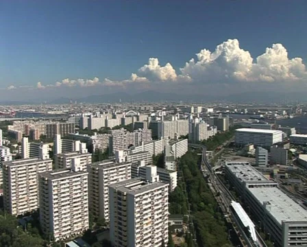 Osaka skyline, panoramic view, cityscape. Stock Footage 337644