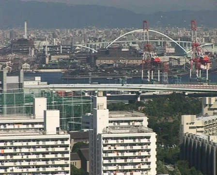 Osaka skyline, panoramic view, cityscape. Stock Footage 337647
