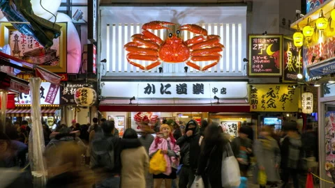 Osaka Timelapse Moving Crab Stock Footage 234678884