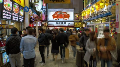 Osaka Timelapse Moving Crab Stock Footage 234678901
