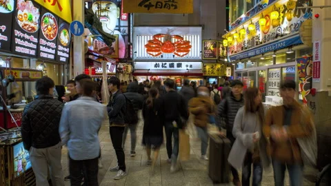 Osaka Timelapse Moving Crab Stock Footage 234679016
