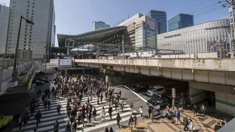 Osaka Umeda Station Timelapse Stock Footage 234684040