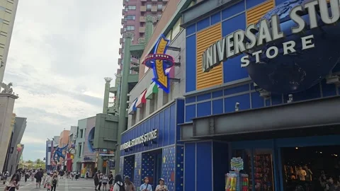 Osaka Universal Studios Japan Mario Nintendo World Harry Potter Theme Park [8K] Stock Footage 282158796