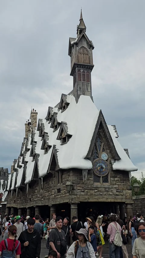 Osaka Universal Studios Japan Mario Nintendo World Harry Potter Theme Park [8K] Video stock 282160449
