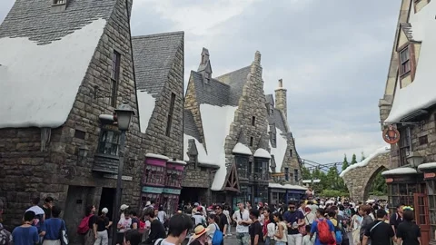 Osaka Universal Studios Japan Mario Nintendo World Harry Potter Theme Park [8K] Video stock 282160558