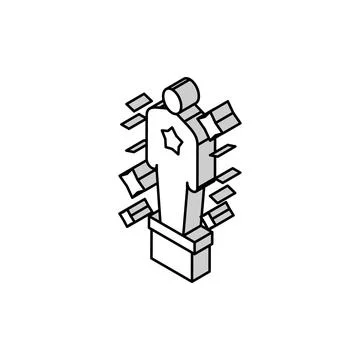 Oscar award isometric icon vector illustration Stock Illustration