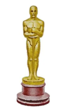 Oscar award, polygonal vector graphics elaboration, editorial Stock Illustration