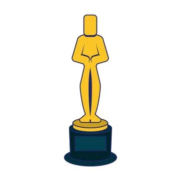 Oscar award trophy 스톡 일러스트