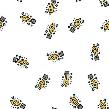 Oscar award vector seamless pattern Stock Illustration