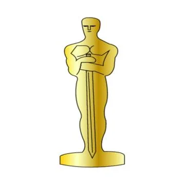 Oscar on white Stock Illustration