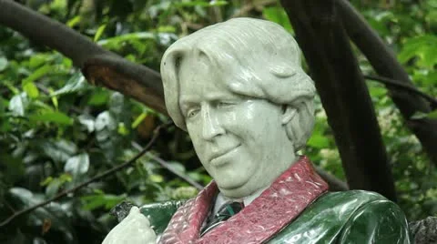 Oscar Wilde, Marrion Square Park, Dublin Stock Footage 11237340