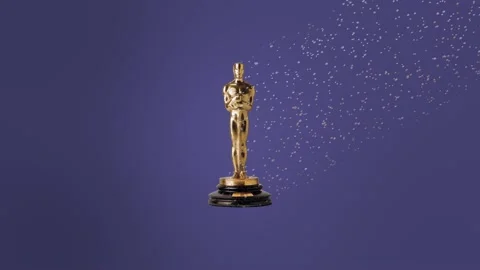The Oscars Film Awards Trophy Wind Dissolve Stock Footage 157695655