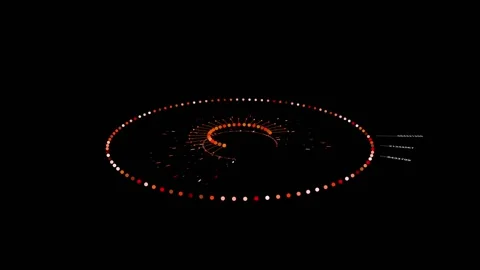 Oscilating Particle Circle Stock Footage 160680270