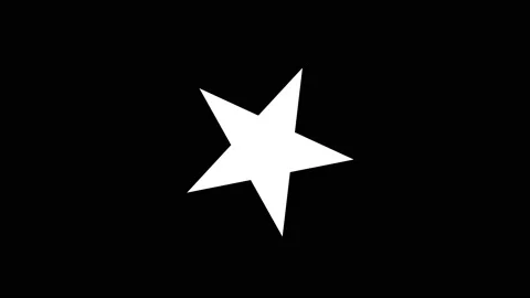 Oscillating Five Pointed Points Star Mask Stock Footage 143907393