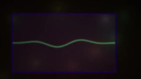 Oscillating green line on black background. Stock Footage 340039853