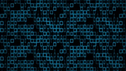 Oscillating Square Elements Background - Cyan Stock Footage 111365008