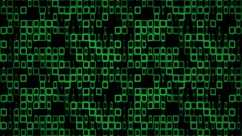 Oscillating Square Elements Background - Green Stock Footage 111365025