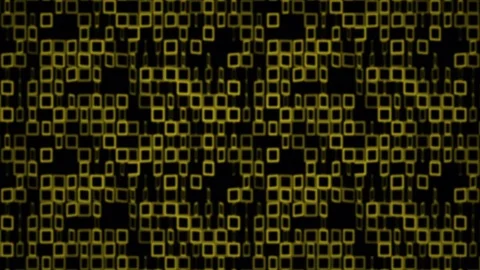 Oscillating Square Elements Background - Yellow Stockbeeldmateriaal 111365132