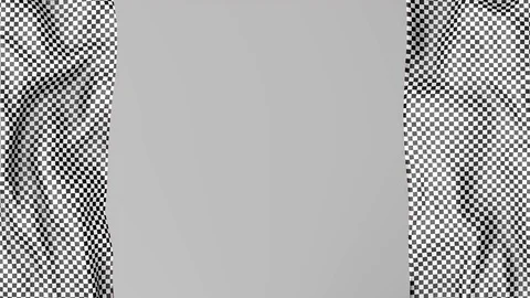 Oscillation 3D curtains on grey background Stock Footage 114239009