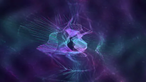 Oscillation of energy lines Stock Footage 159660965