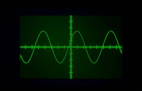  Oscillator, display with green radar. Oscillator, display with green rada... Stock-Fotos