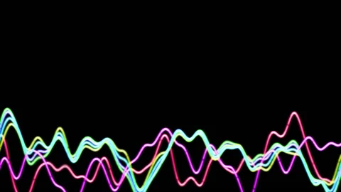 Oscillogram, illustration Video stock 178626032
