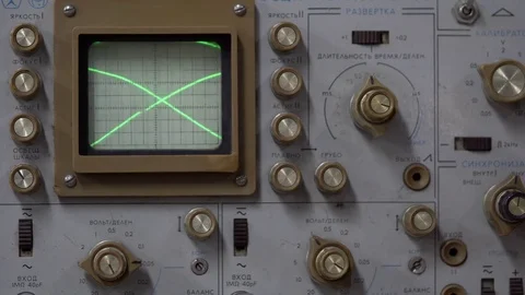 Oscillograph (calibration, brightness, Synchronisation) Stock-Footage 70549751
