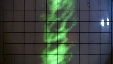 Oscillograph. Data graph. Green abstract glowing pattern. Statistics pattern. Stock Footage 142684923