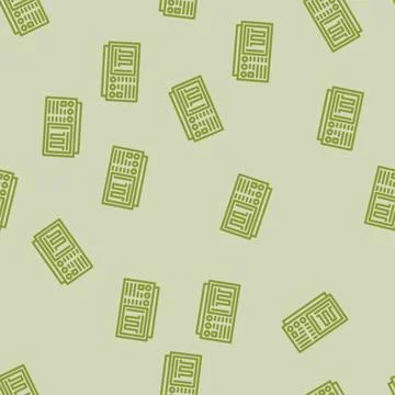 Oscilloscope analysis electronics line vector seamless pattern Stock Illustration