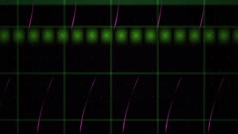 Oscilloscope display with signal waves. Stock Footage 340039880