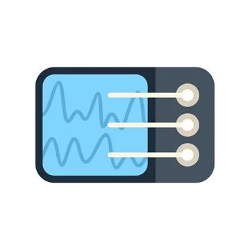 Oscilloscope displaying electronic signal waveform measurement data Stock Illustration