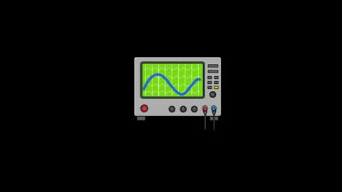 Oscilloscope Displaying a Waveform: Science, Technology, and Data Visualizati Stock Footage 318175417