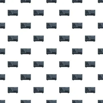 Oscilloscope displaying waveform signal electronic equipment pattern Stock Illustration