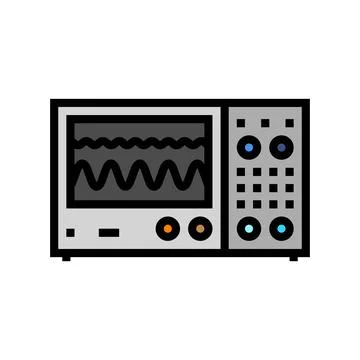 Oscilloscope electrical engineer color icon vector illustration Stock Illustration