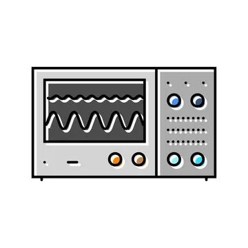 Oscilloscope electrical engineer color icon vector illustration イラスト素材