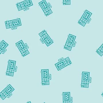 Oscilloscope electrical engineer glyph vector seamless pattern Stock Illustration