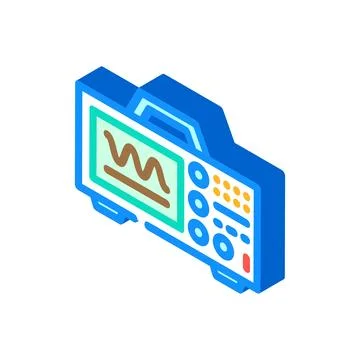 Oscilloscope electrical engineer isometric icon vector illustration Stock Illustration
