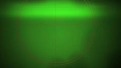 Oscilloscope Green Waveform Radar Screen Display for Futuristic Technology .. Stock Footage 343742595