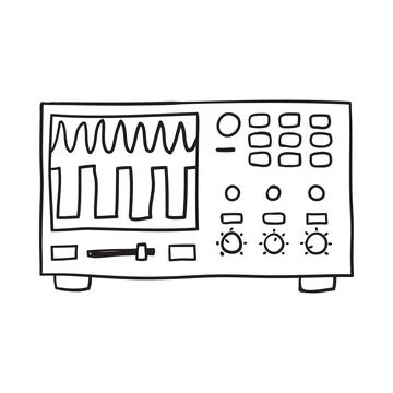 Oscilloscope Icon 스톡 일러스트