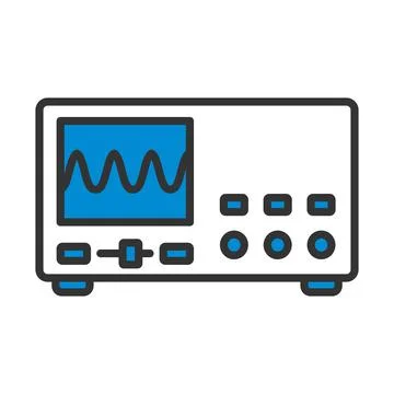 Oscilloscope Icon 스톡 일러스트