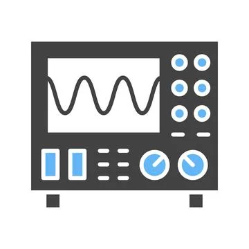 Oscilloscope icon vector image. Stock Illustration