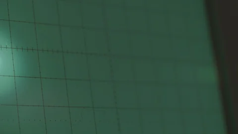 Oscilloscope screen Close Up Of Screen 2k Alexa Classic Stock Footage 126793854