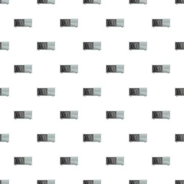 Oscilloscope seamless pattern showing signal waves Stock Illustration