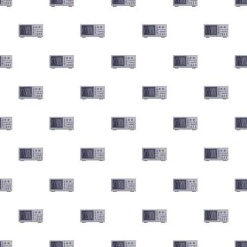 Oscilloscope showing a wave pattern in a repeating seamless background 스톡 일러스트