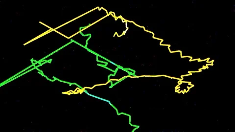 Oscilloscope signal loop background. Sound design visuals. Stock Footage 102591044