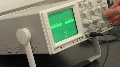 Oscilloscope in use Stock Footage 45976656