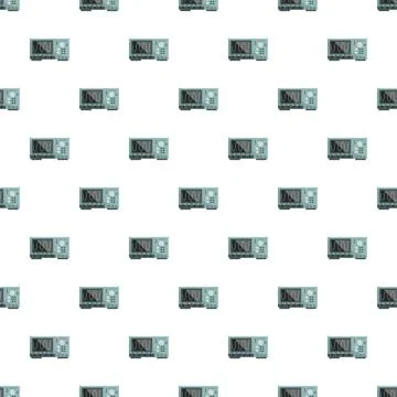 Oscilloscope waveform electronics laboratory testing seamless pattern Illustrazione stock